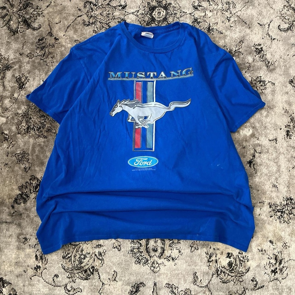 Ford Mustang Blue Tee with Graphic
